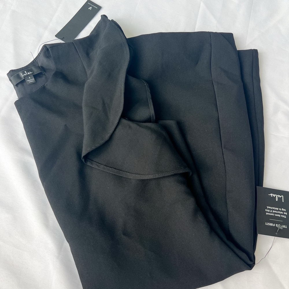 Lulu's Black Midi Dress